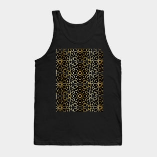 Elegant Black And Gold Moroccan Pattern Tank Top